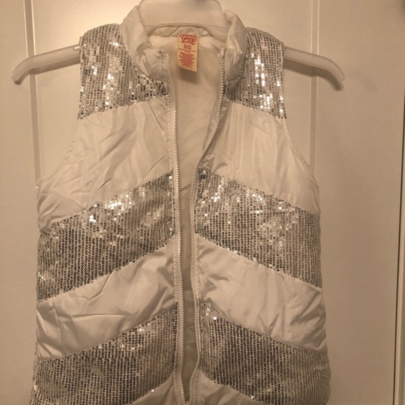 Girl’s Sequin Puffer Vest XL 14/16 - Picture 2 of 4